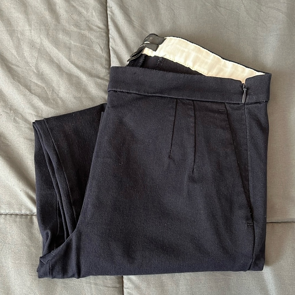 JCrew Martie Pant Bi Stretch Cotton Crop Pants Blue Size 2
